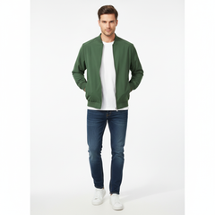 FREE PEOPLE | Navy Zip-Up Bomber Jacket