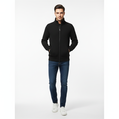 FREE PEOPLE | Beige Full-Zip Knit Jacket with Plaid Lining