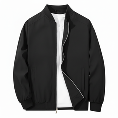 FREE PEOPLE | Navy Zip-Up Bomber Jacket